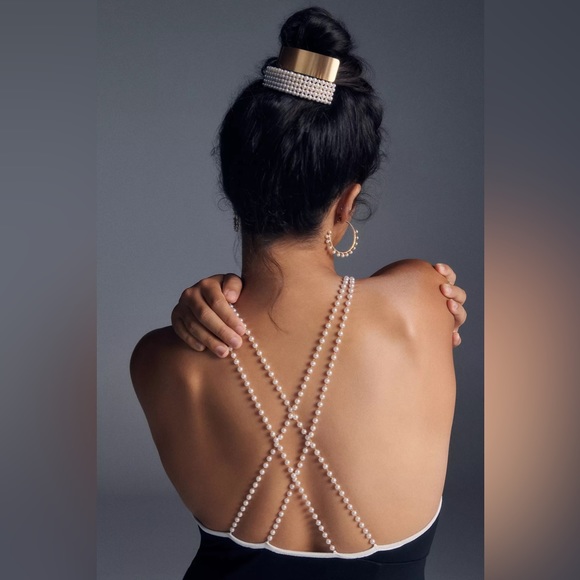 Anthropologie Maeve Pearl-Strap Midi Dress - Picture 8 of 16